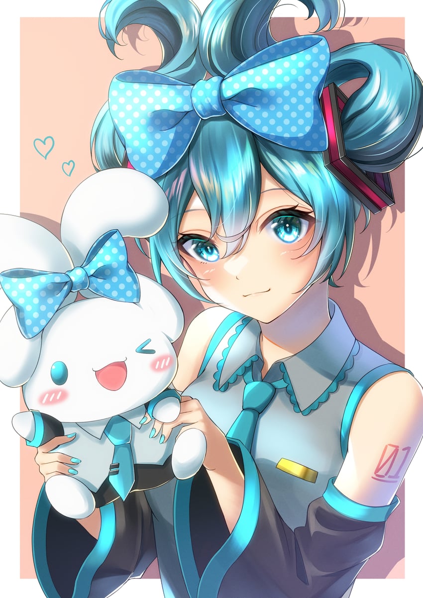 hatsune miku, cinnamoroll, and cinnamiku (vocaloid and 2 more) drawn by kaaya_(69038835)