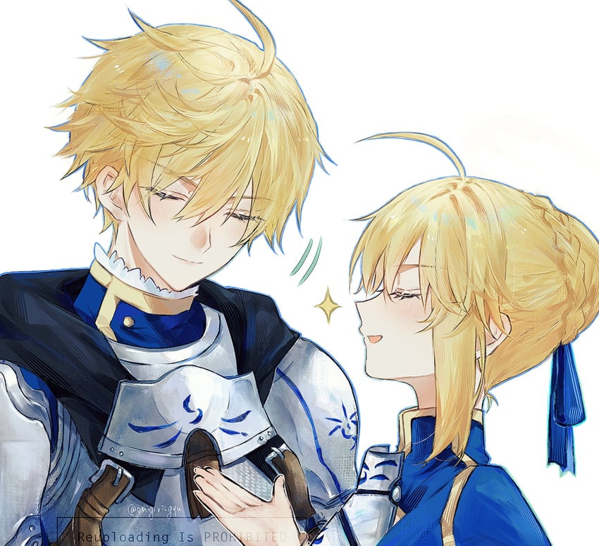 artoria pendragon, saber, and arthur pendragon (fate and 3 more) drawn by nigiri