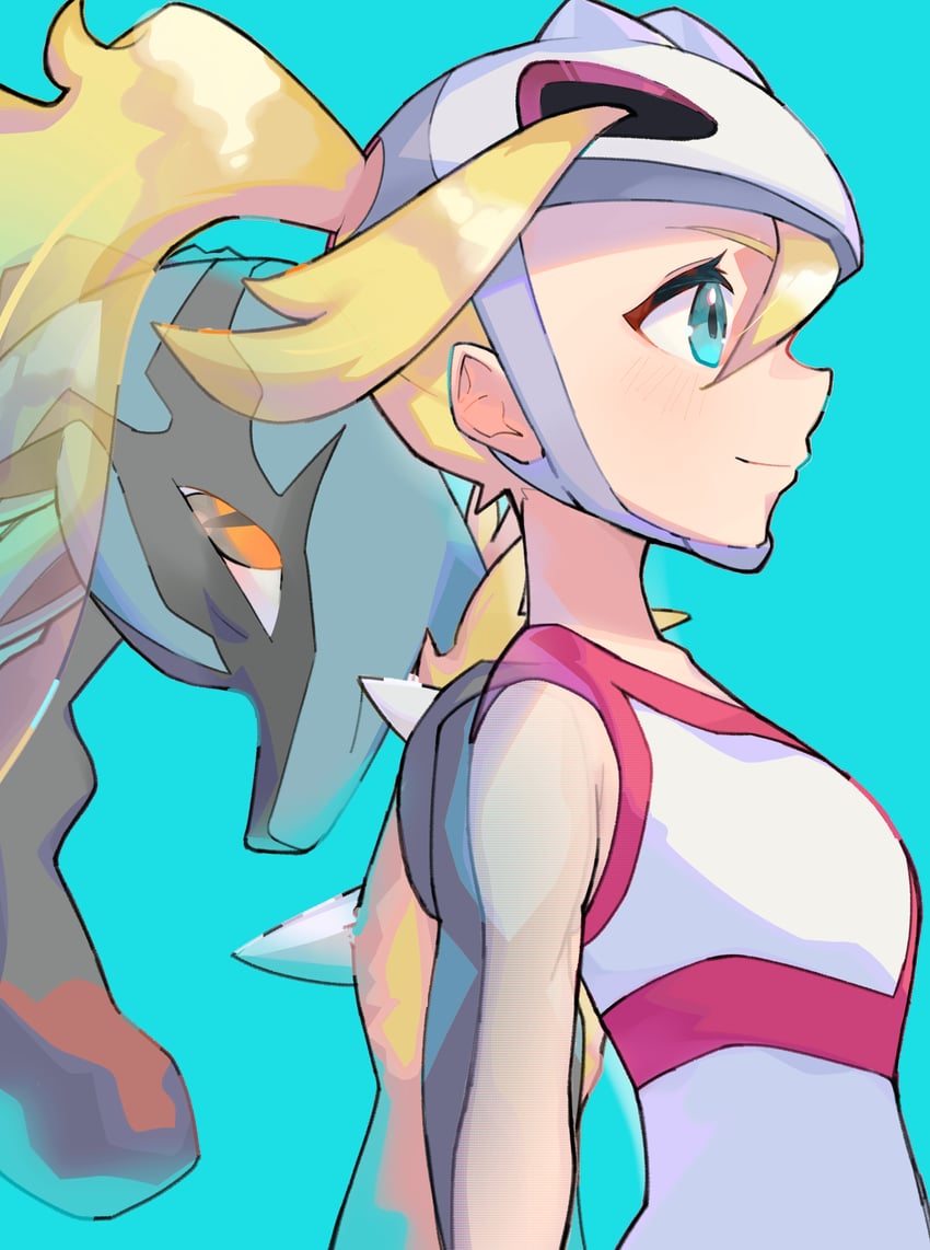 lucario and korrina (pokemon and 1 more) drawn by rasoso_(wyzx4524)