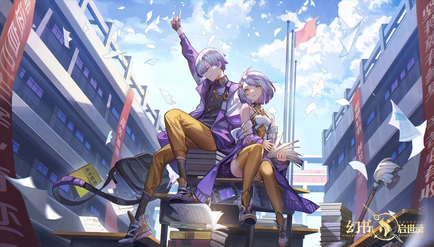 zhixin and wengu (masterwork apocalypse) drawn by qiyue-g
