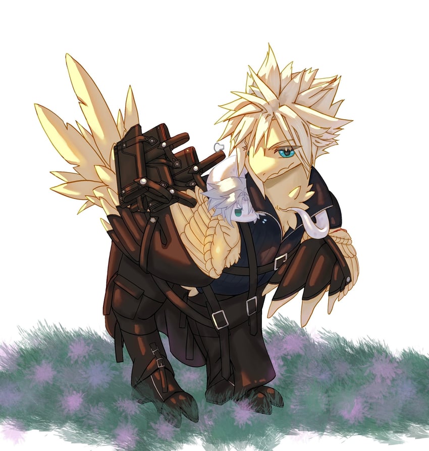 cloud strife and sephiroth (final fantasy and 3 more) drawn by crystal_cross_c