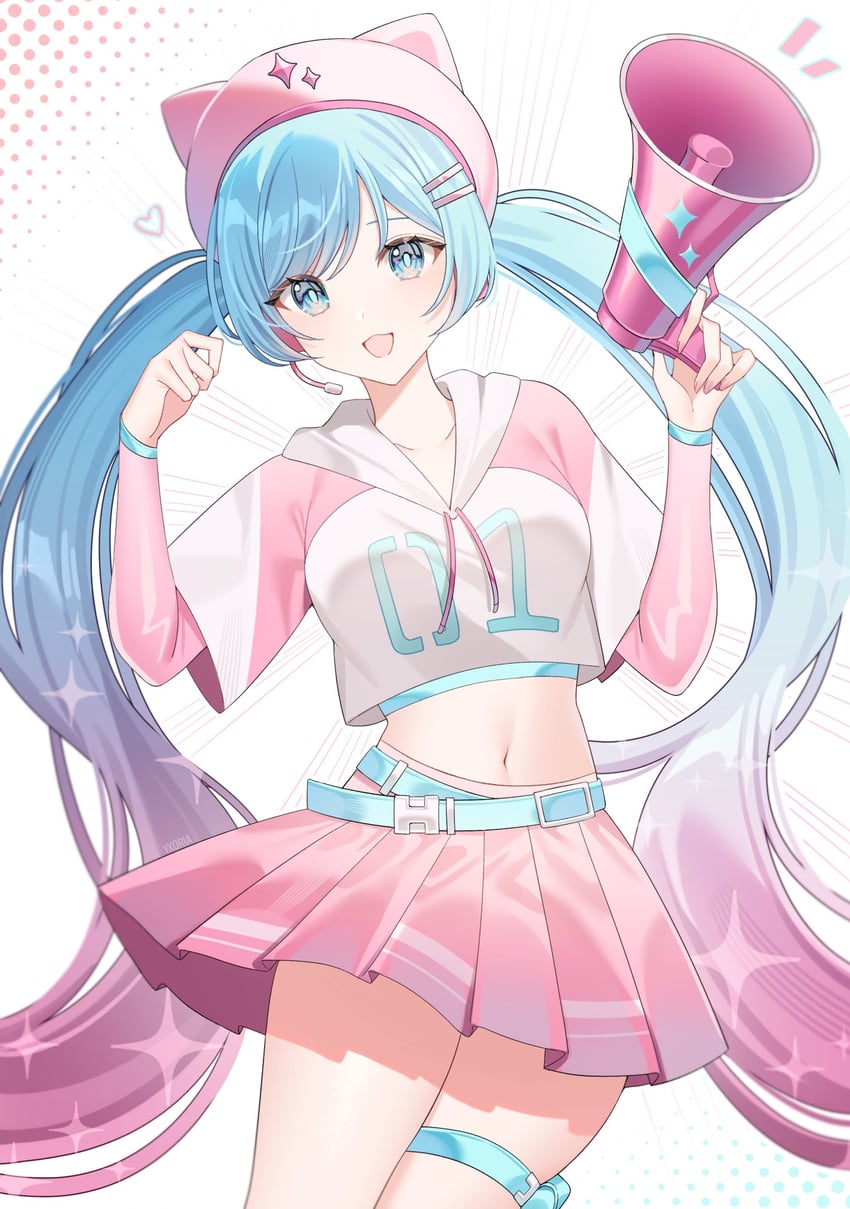 hatsune miku and neko hatsune miku (vocaloid and 1 more) drawn by umireki