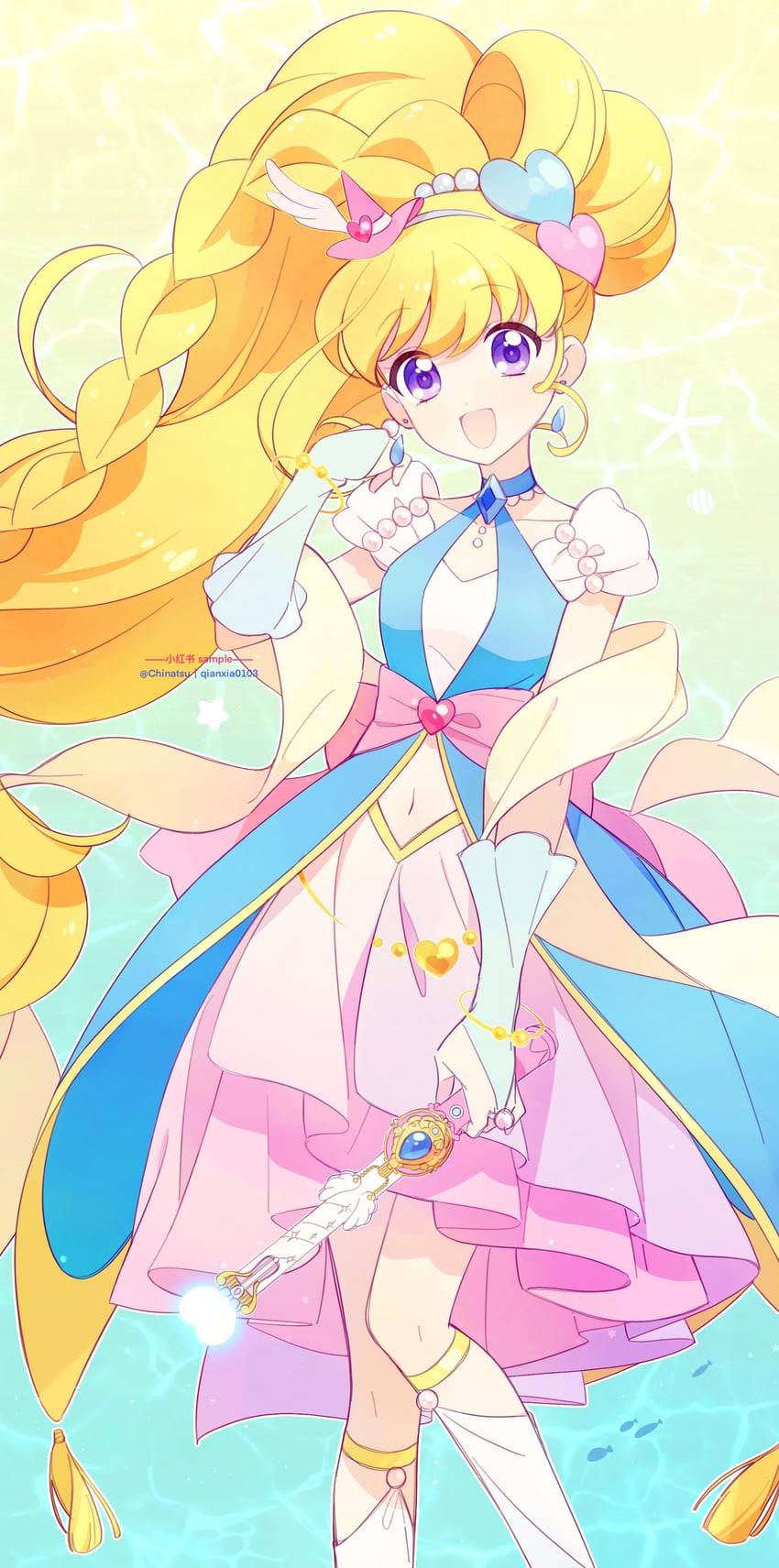 asahina mirai and cure miracle (precure and 1 more) drawn by qianxia_yell