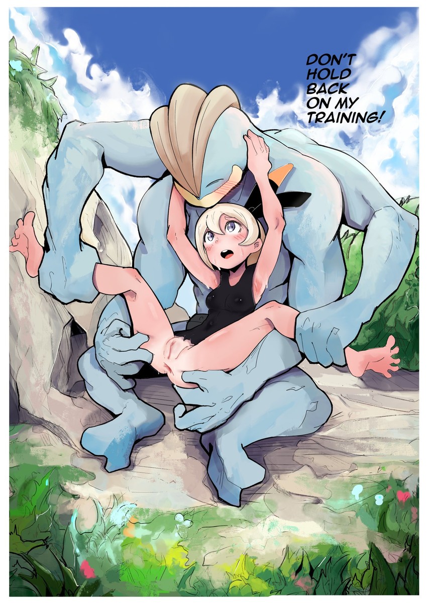 bea and machamp (pokemon and 1 more) drawn by whosadaman