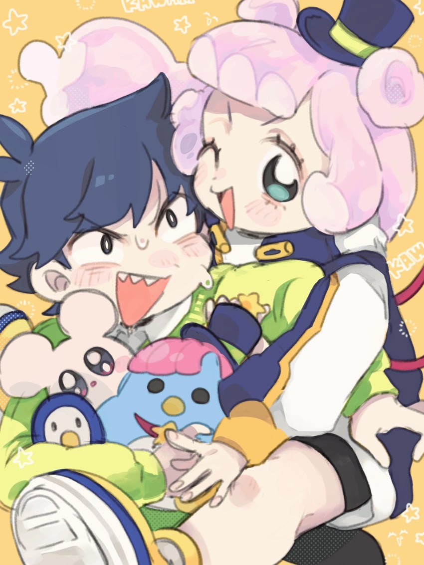 puniru and kawaii kotarou (puniru wa kawaii slime) drawn by nigako_(ooouch)