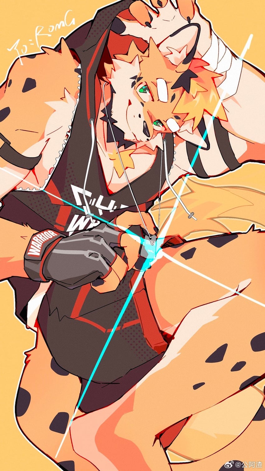 romg and romg the jaguar (original) drawn by gong_a_zha