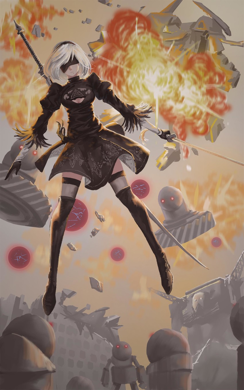 2b (nier and 1 more) drawn by nana_(13054942)