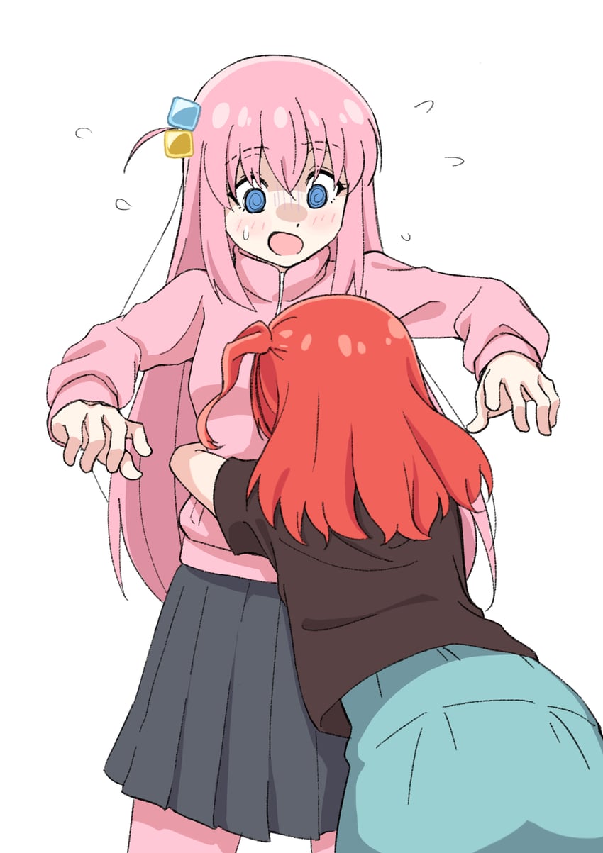 gotoh hitori and kita ikuyo (bocchi the rock!) drawn by raku_rakugaki
