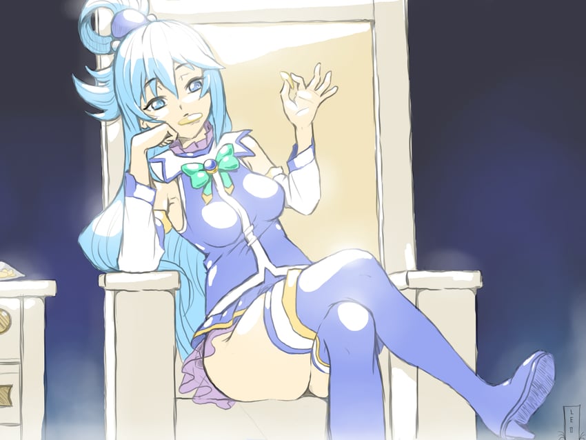 aqua (kono subarashii sekai ni shukufuku wo!) drawn by leo...