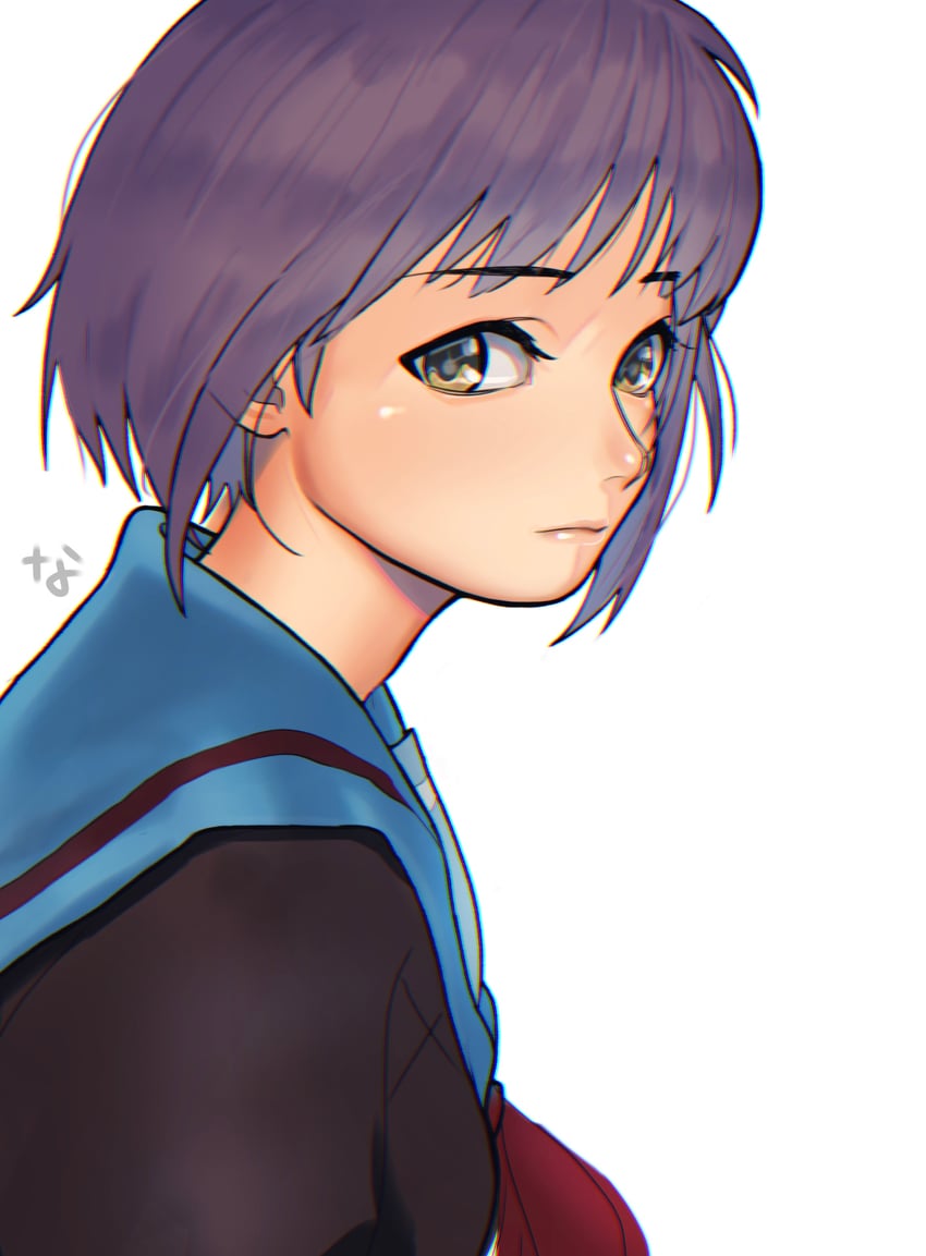 nagato yuki (suzumiya haruhi no yuuutsu and 1 more) drawn by nanja