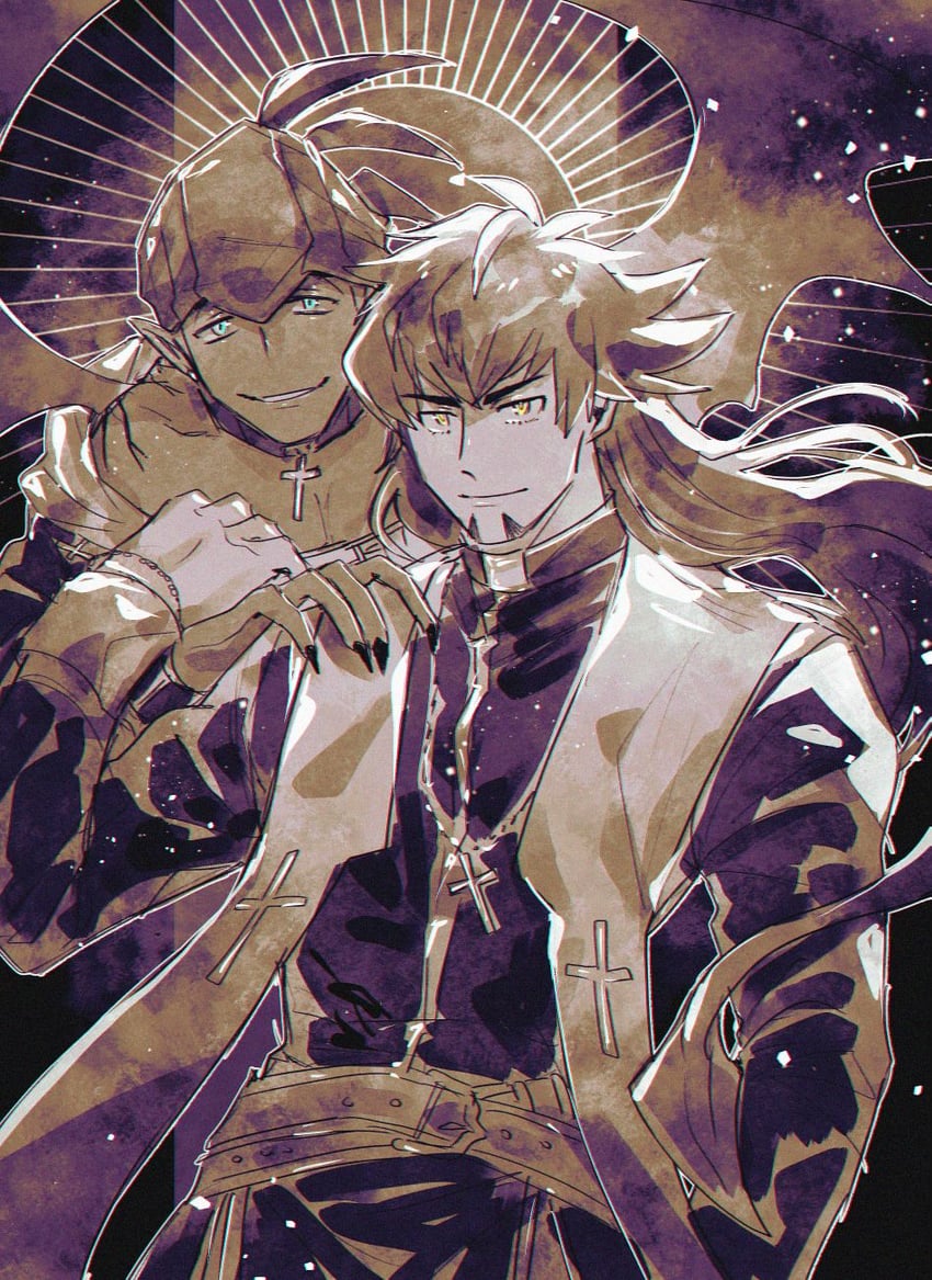 leon and raihan (pokemon and 1 more) drawn by chiyo_(miichiyochin)