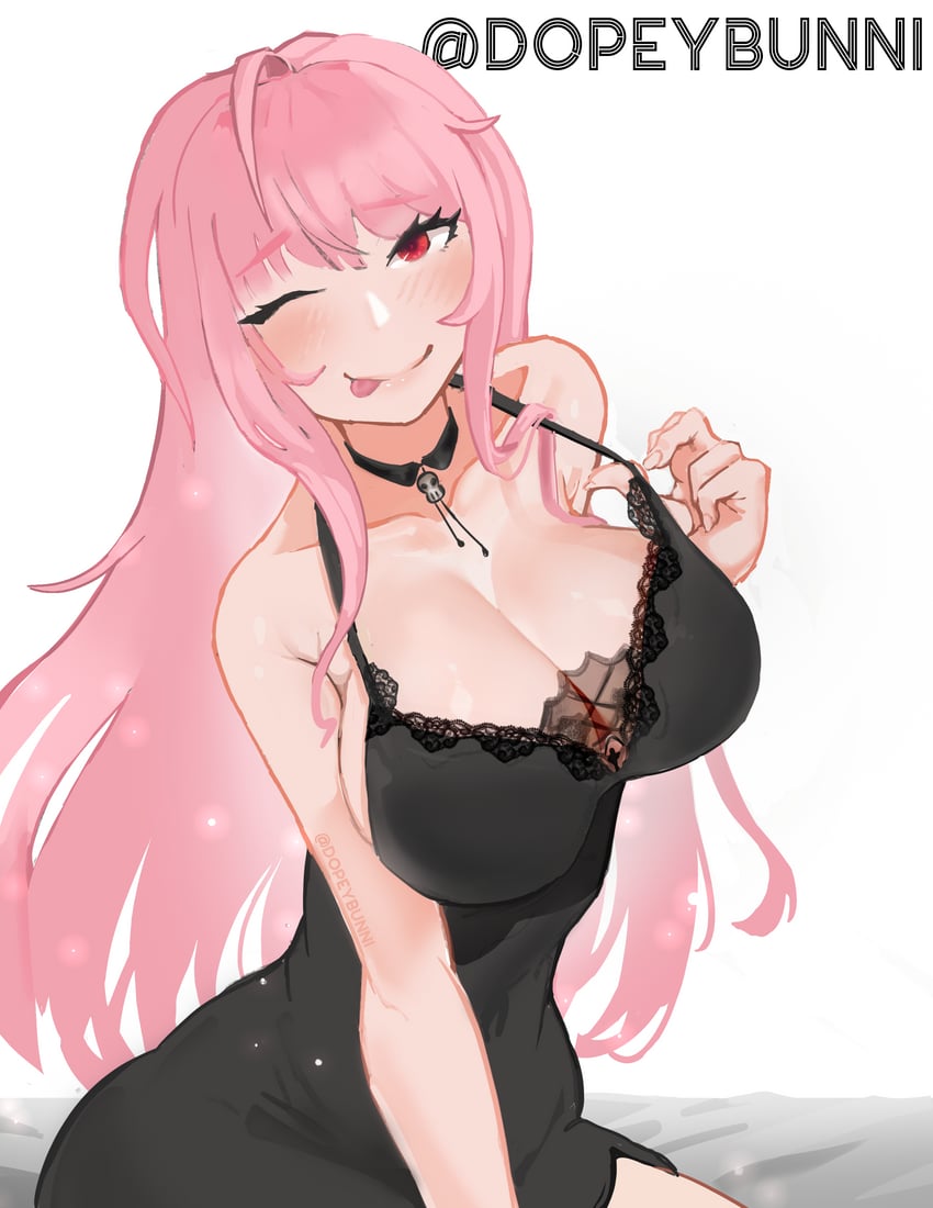 mori calliope (hololive and 1 more) drawn by dopeybunni
