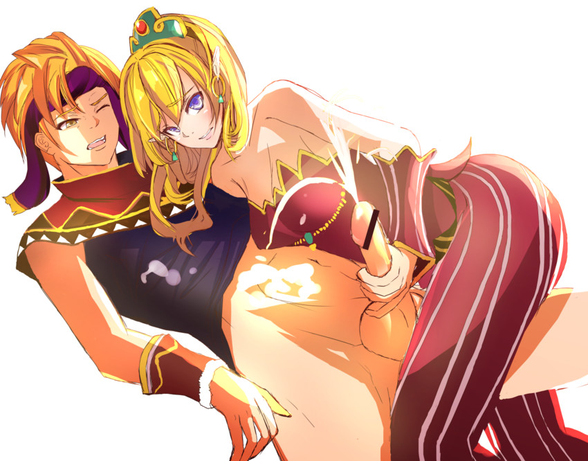 primm and randi (seiken densetsu and 1 more) drawn by goritania