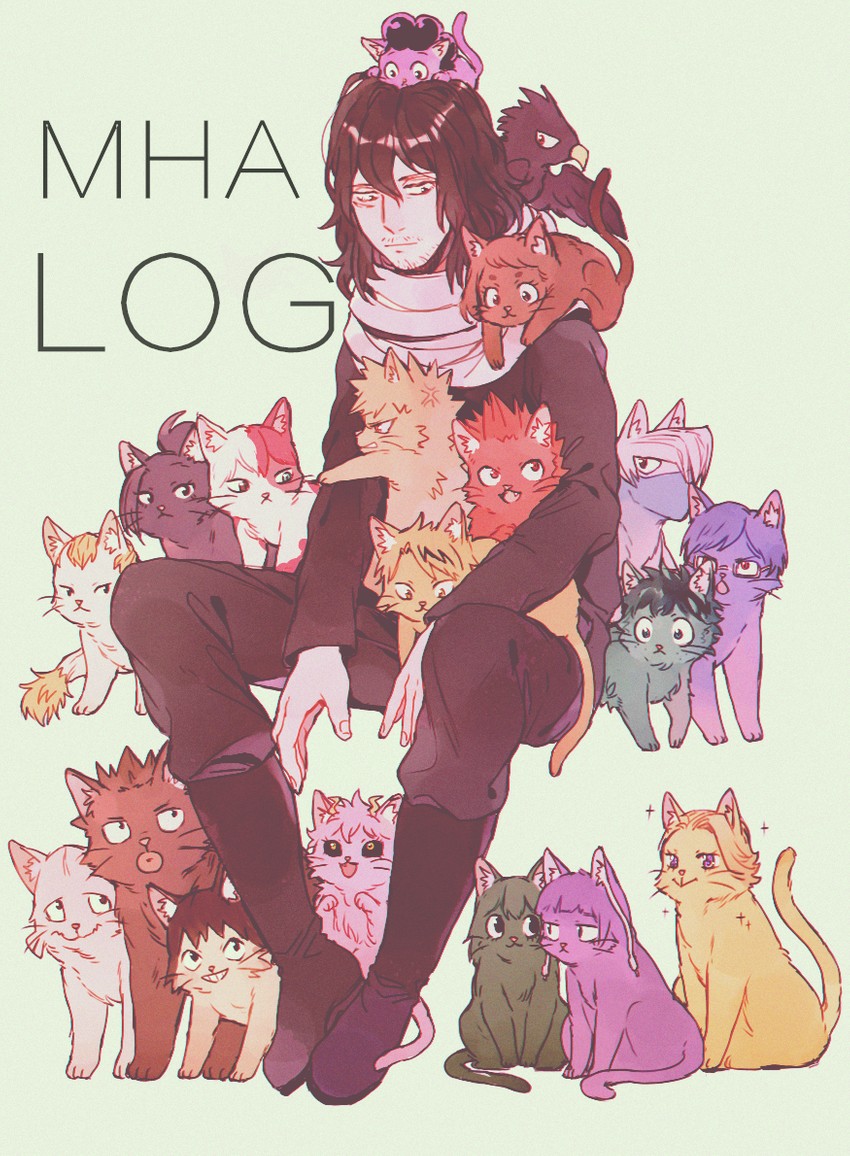 midoriya izuku, uraraka ochaco, bakugou katsuki, todoroki shoto, asui tsuyu, and 16 more (boku no hero academia) drawn by qin_(7833198)