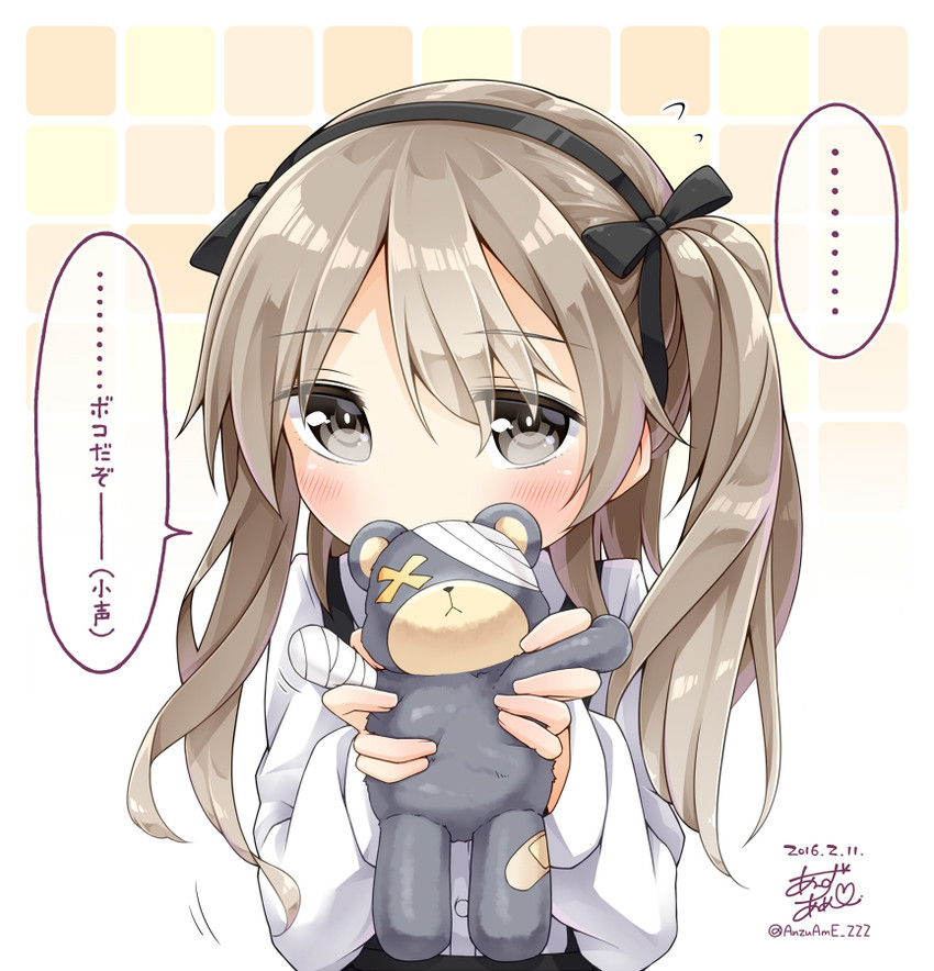 shimada arisu and boko (girls und panzer) drawn by anzu_ame