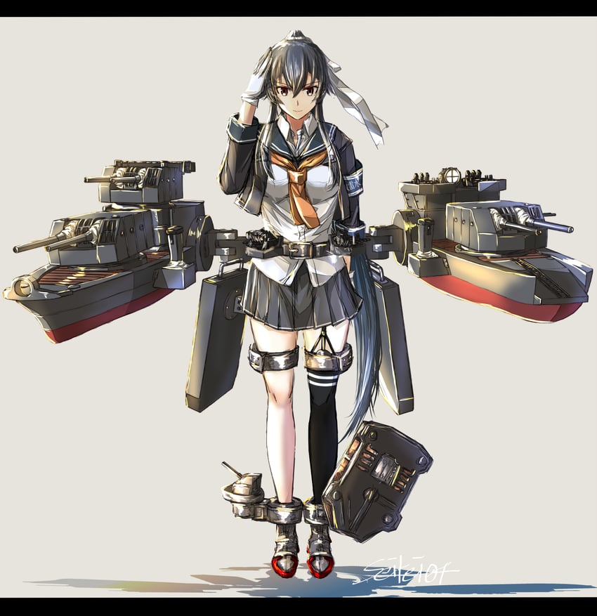 yahagi and yahagi kai ni (kantai collection) drawn by seitei_(04seitei)