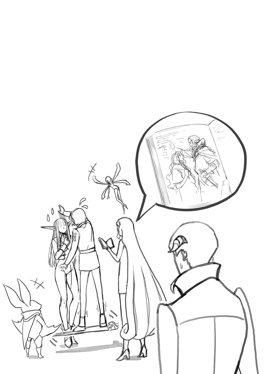 protagonist, hulkenberg, gallica, strohl, junah, and 1 more (metaphor: refantazio) drawn by peperon_(peperou)