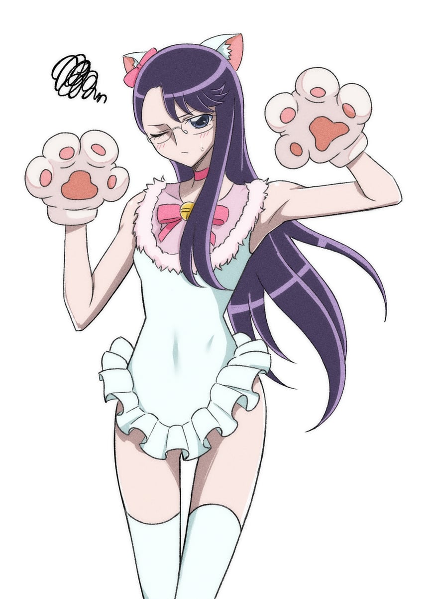 tsukikage yuri and asahina mirai (precure and 3 more) drawn by saiba_(moonlight)