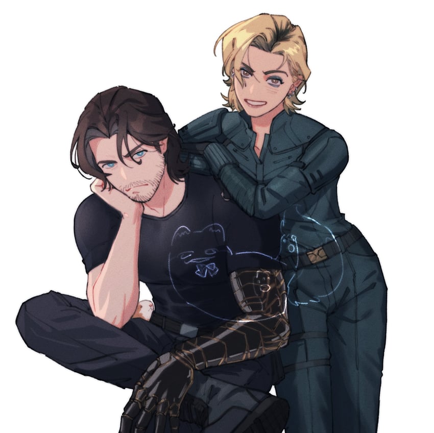 bucky barnes and yelena belova (marvel and 2 more)