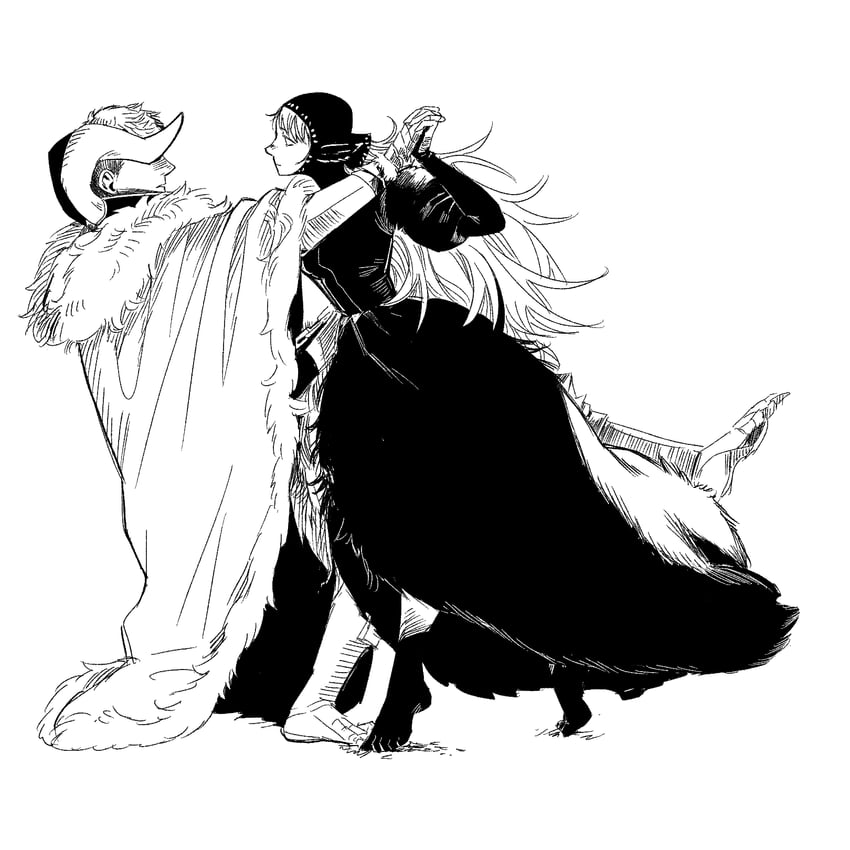 marcille donato and laios touden (dungeon meshi) drawn by y95438370