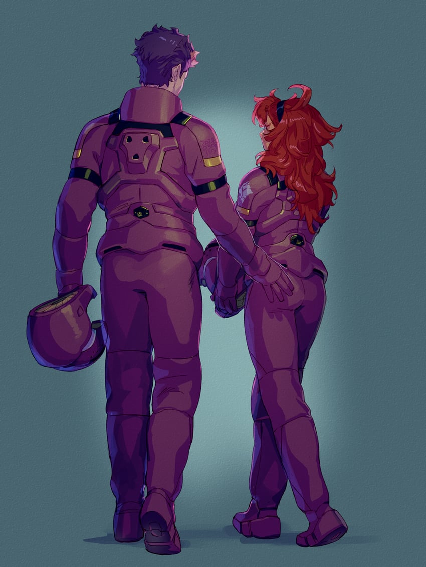 suletta mercury and guel jeturk (gundam and 1 more) drawn by ivy_hermit