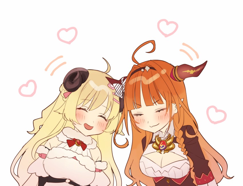 kiryu coco and tsunomaki watame (hololive) drawn by omaru_(0marufestival)