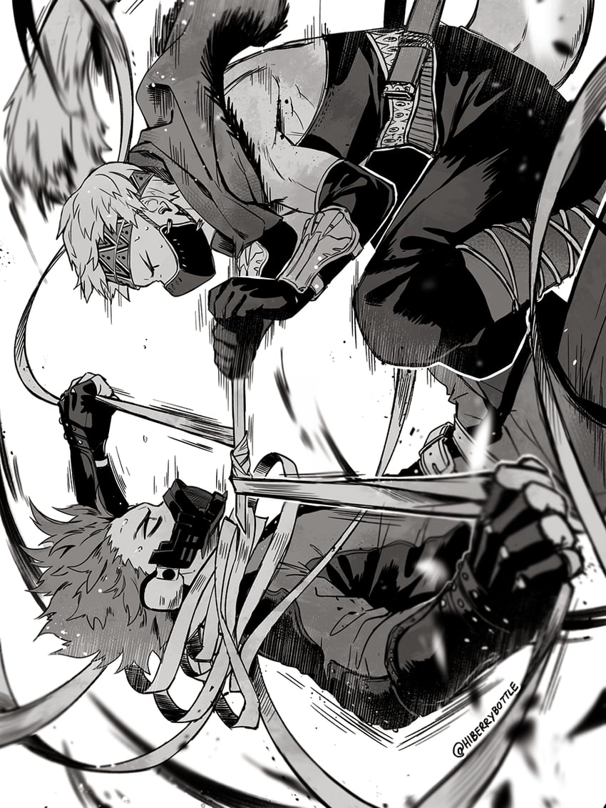 shinso hitoshi and ojiro mashirao (boku no hero academia) drawn by lowah