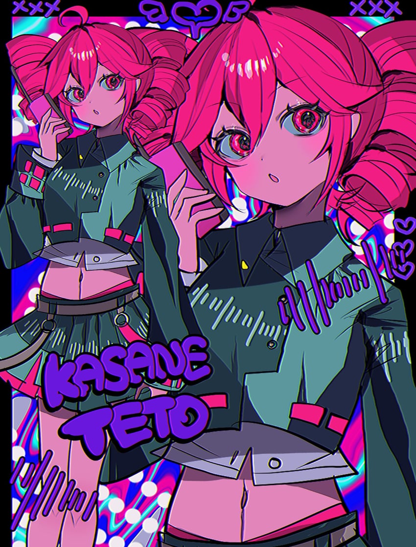 kasane teto (utau and 1 more) drawn by momae_mac