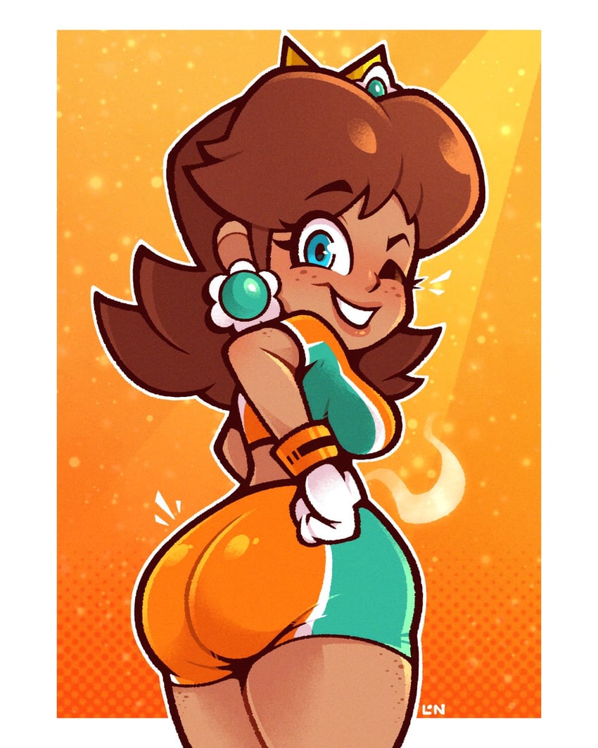 princess daisy and striker daisy (mario and 2 more) drawn by legendofnerd