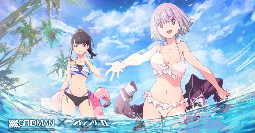 takarada rikka and shinjou akane (gridman universe and 2 more) drawn by sakamoto_masaru