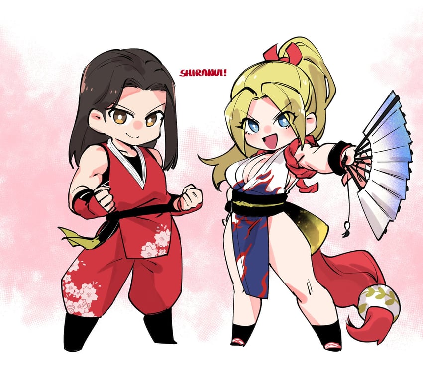 shiranui mai and andy bogard (the king of fighters and 1 more) drawn by apollo_(pixiv884782)