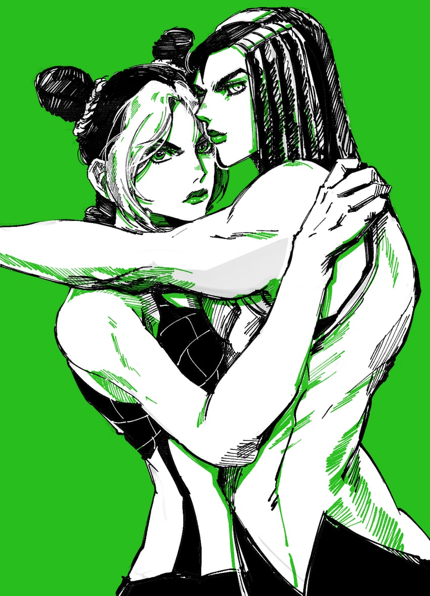 kujo jolyne and ermes costello (jojo no kimyou na bouken and 1 more) drawn by kimeohandream