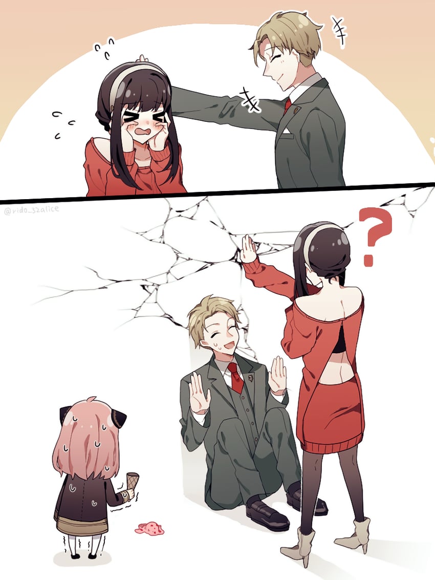 yor briar, anya, and twilight (spy x family) drawn by rido_32alice