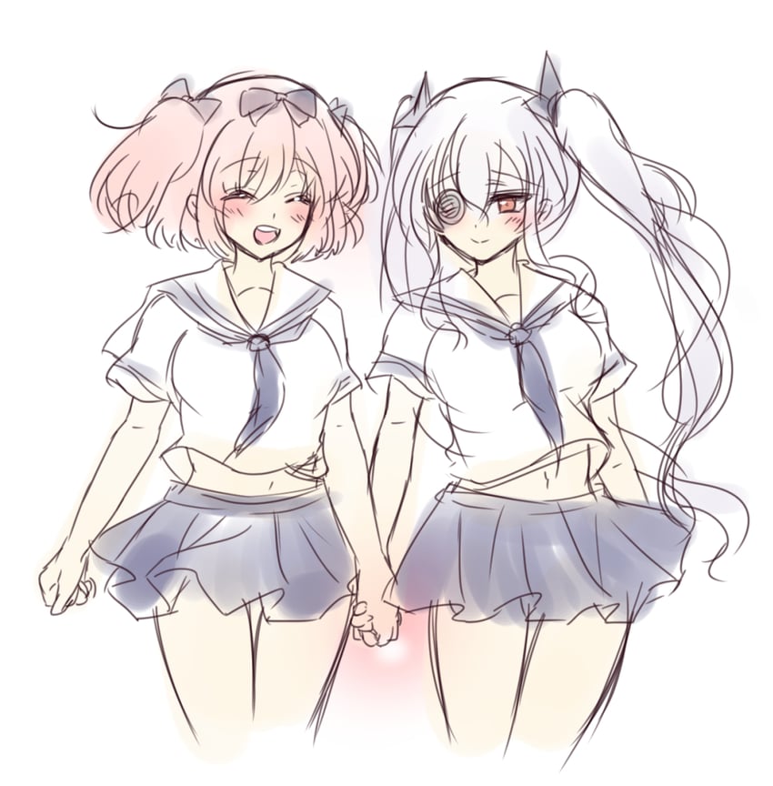 hibari and yagyu (senran kagura and 1 more) drawn by aicaoomori