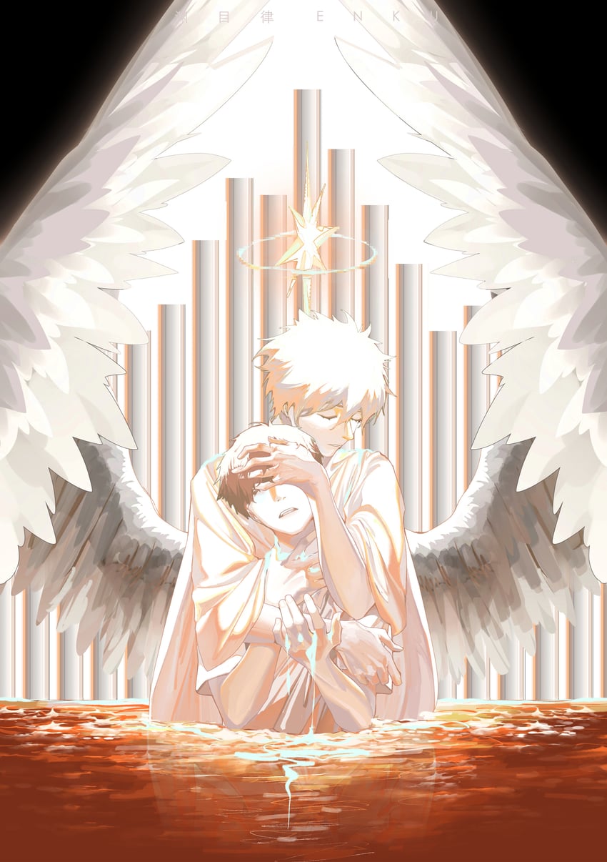 ikari shinji and nagisa kaworu (neon genesis evangelion) drawn by enmokuritsu-d