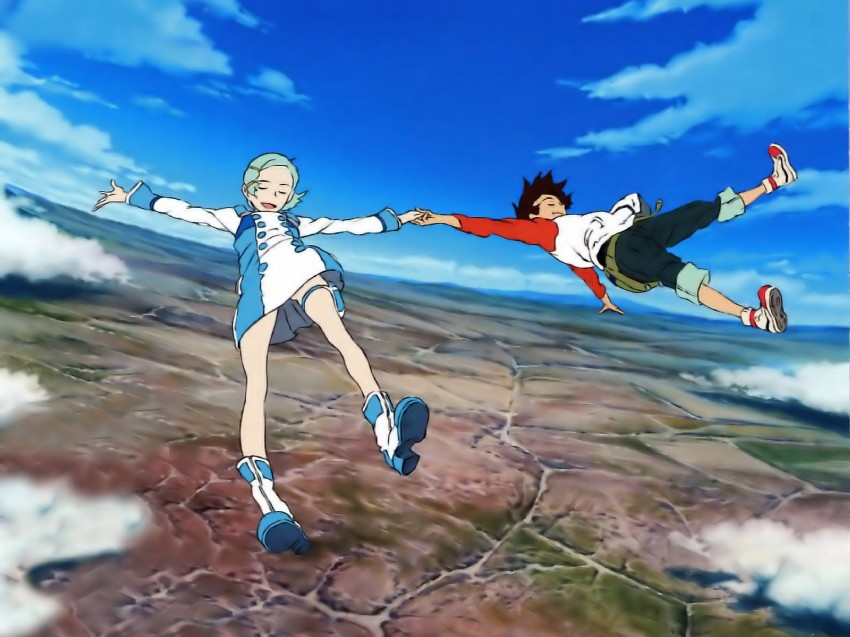 eureka and renton thurston (eureka seven) drawn by yoshida_ken'ichi