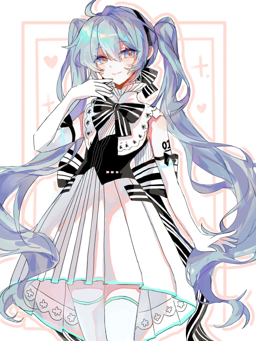 hatsune miku (vocaloid and 1 more) drawn by xiao_ci