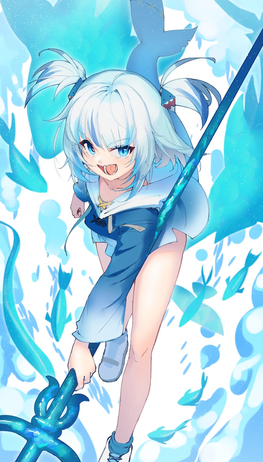 gawr gura (hololive and 1 more) drawn by ingyanggang