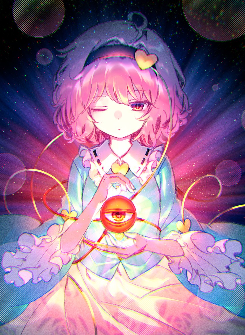komeiji satori (touhou) drawn by hinasumire