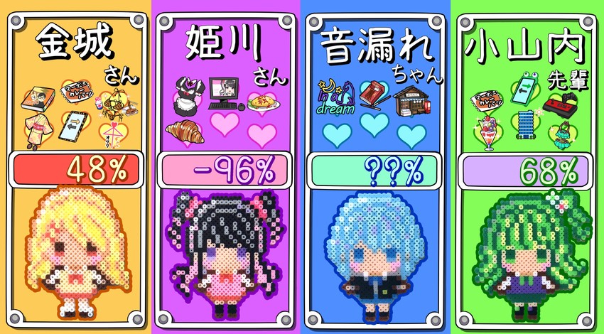 osanai, kinjyou, otomore, and himekawa (original and 2 more) drawn by shashaki