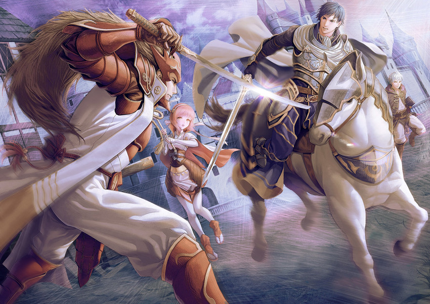 male robin, chrom, sakura, ryoma, and matthew mercer (fire emblem and 3 more) drawn by baharu