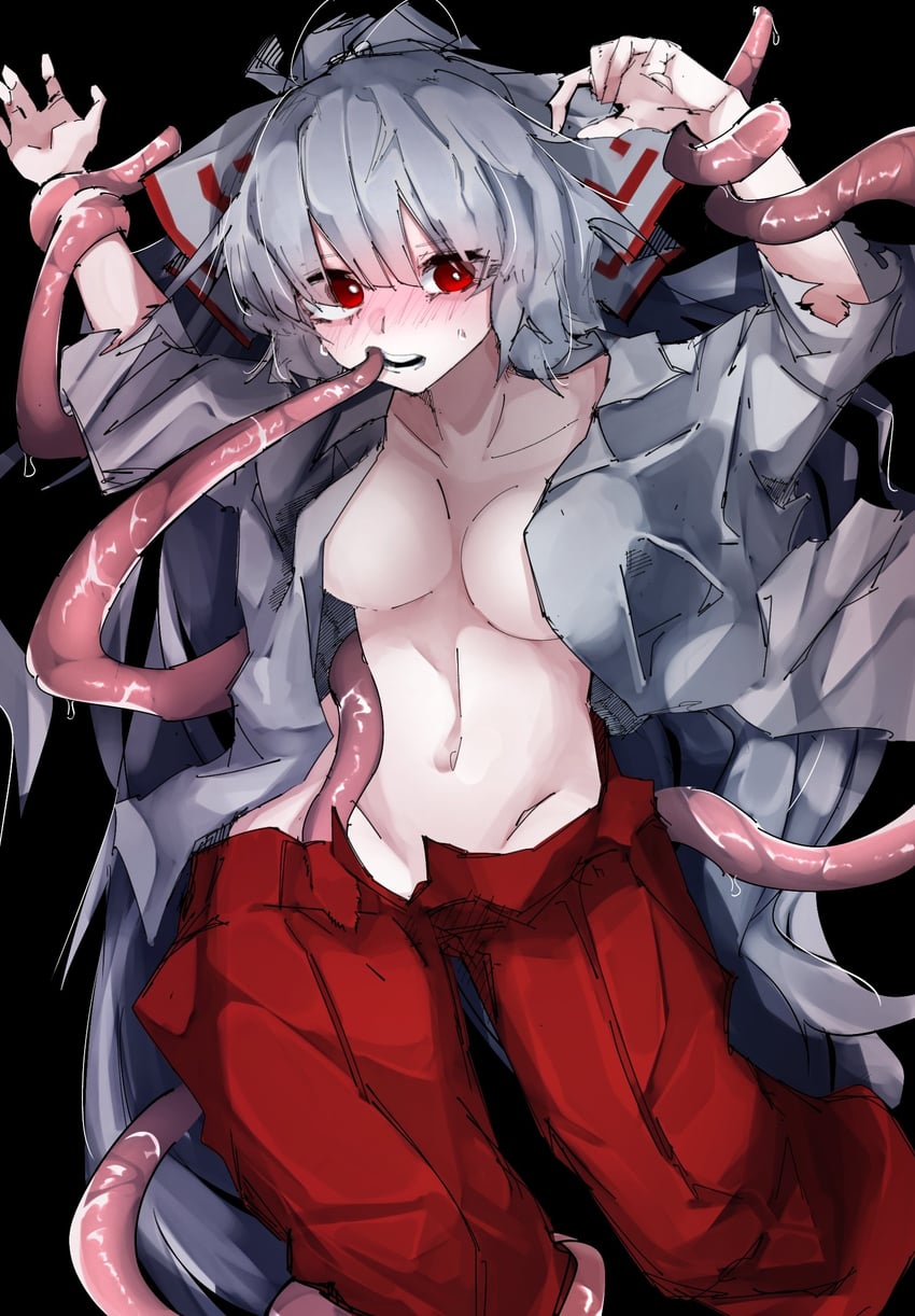 fujiwara no mokou (touhou) drawn by vivo_(vivo_sun_0222)