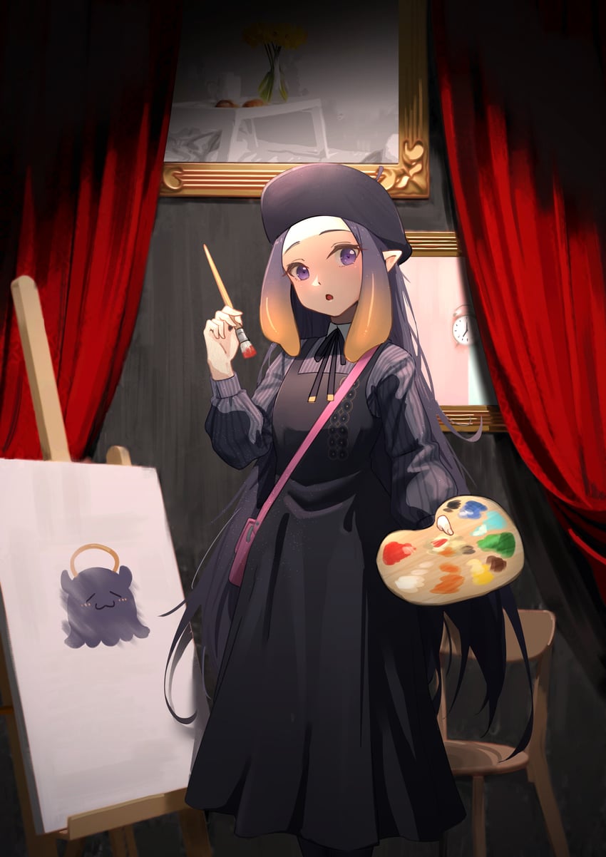 ninomae ina'nis and takodachi (hololive and 1 more) drawn by elach
