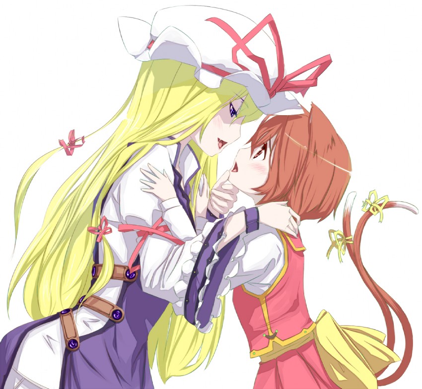 yakumo yukari and chen (touhou) drawn by gustav_(telomere_na)