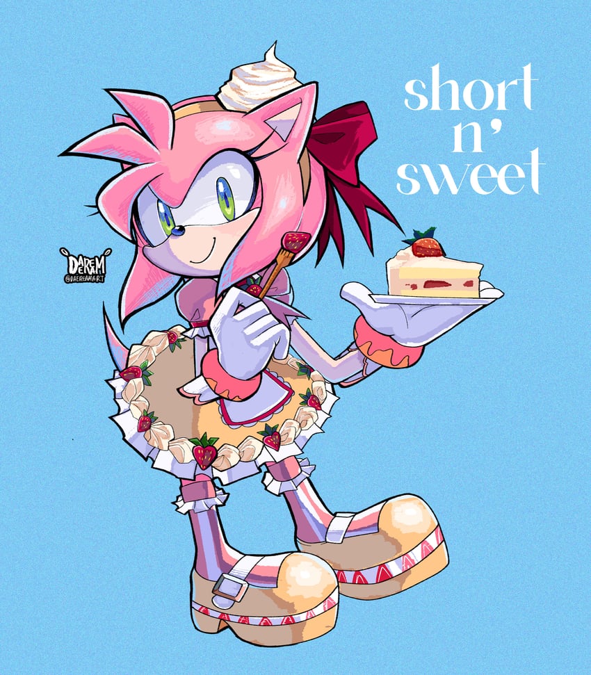 amy rose (sonic and 2 more) drawn by daeream