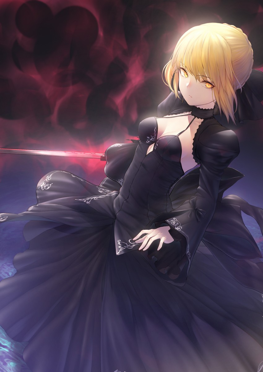 artoria pendragon and saber alter (fate and 2 more) drawn by itaco
