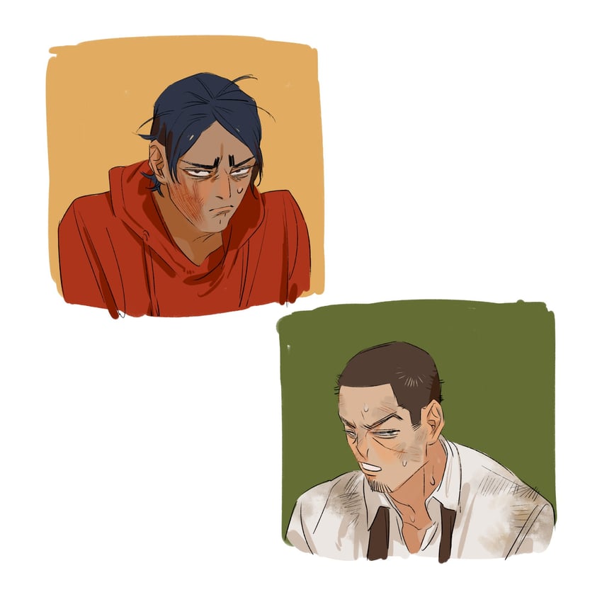 tsukishima hajime and koito otonoshin (golden kamuy) drawn by chengongzi123
