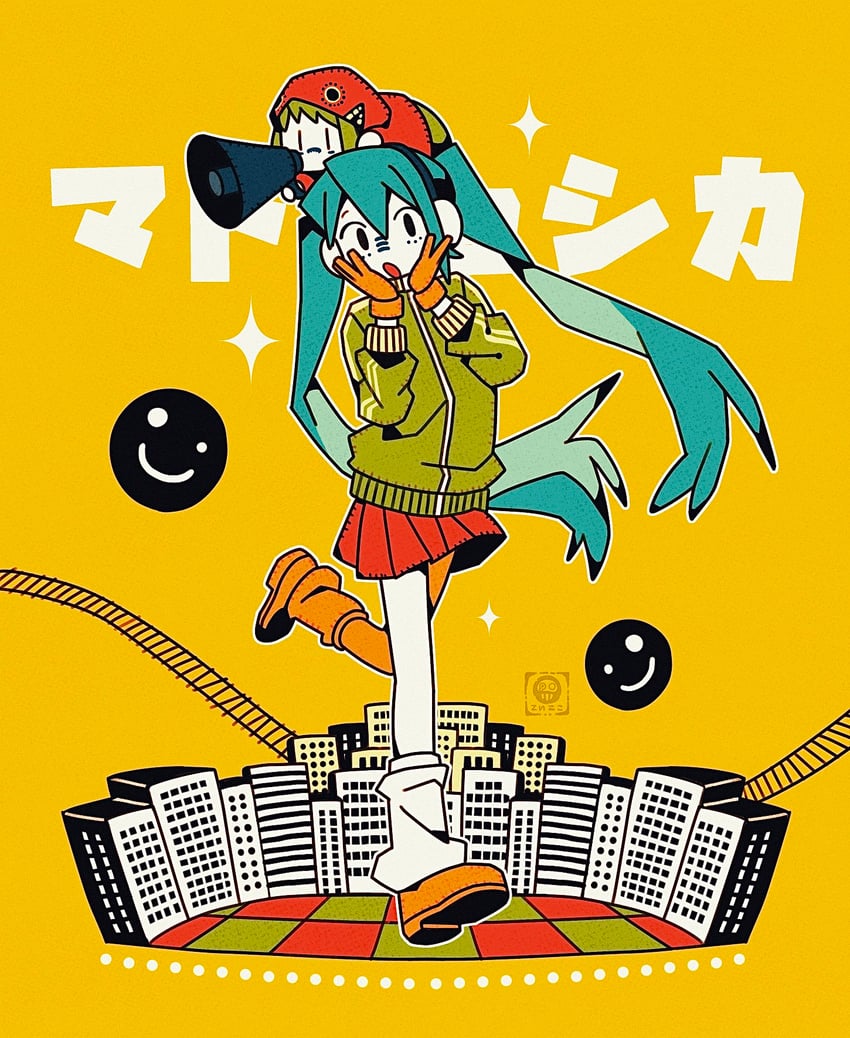 hatsune miku and gumi (vocaloid and 1 more) drawn by tenteko_mai51