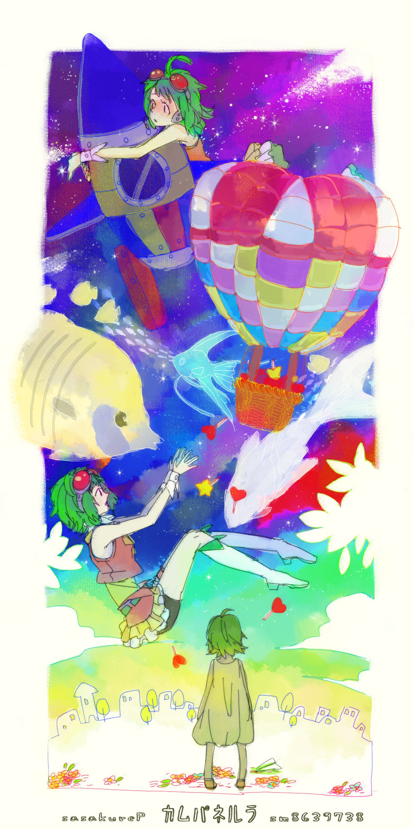 gumi (vocaloid and 1 more) drawn by ogi_(sham00)