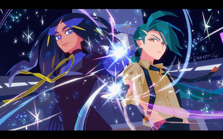 rika and geeta (pokemon and 1 more) drawn by logi_bunbukucha